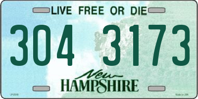 NH license plate 3043173