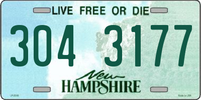 NH license plate 3043177