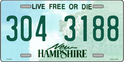 NH license plate 3043188