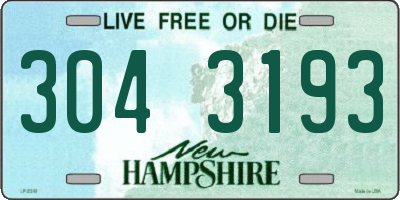 NH license plate 3043193