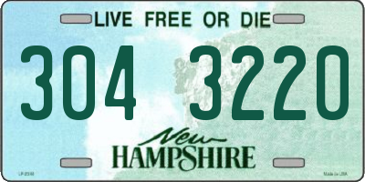 NH license plate 3043220
