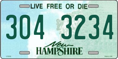 NH license plate 3043234