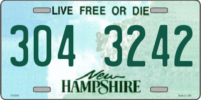 NH license plate 3043242
