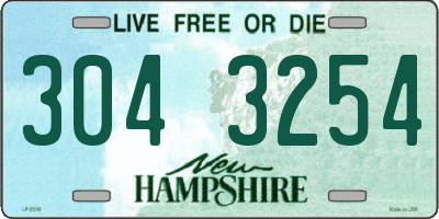 NH license plate 3043254