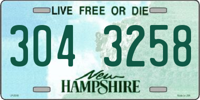 NH license plate 3043258
