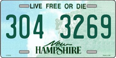 NH license plate 3043269