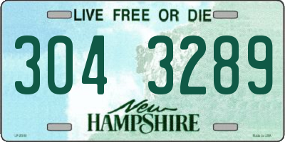 NH license plate 3043289