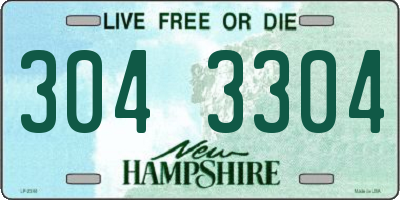 NH license plate 3043304