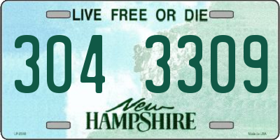 NH license plate 3043309