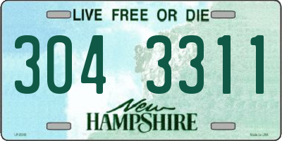 NH license plate 3043311