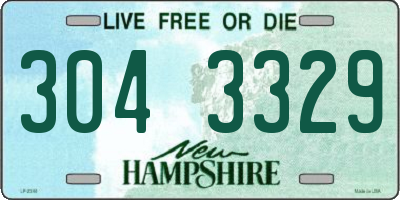 NH license plate 3043329