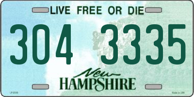 NH license plate 3043335