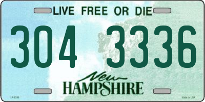 NH license plate 3043336