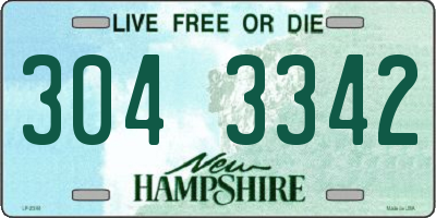 NH license plate 3043342