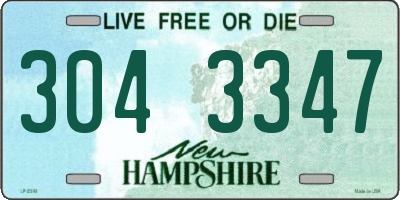 NH license plate 3043347