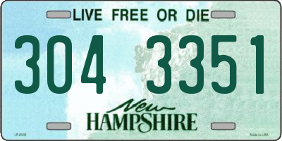 NH license plate 3043351