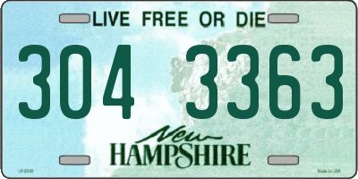 NH license plate 3043363