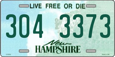 NH license plate 3043373
