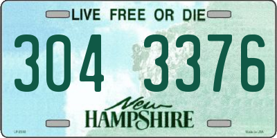 NH license plate 3043376