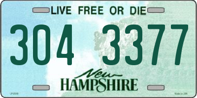 NH license plate 3043377