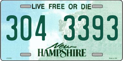 NH license plate 3043393