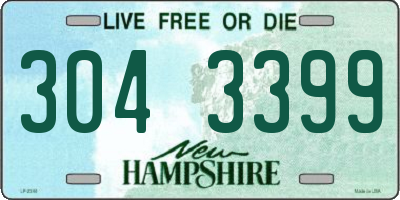 NH license plate 3043399