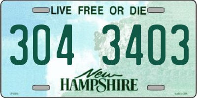NH license plate 3043403