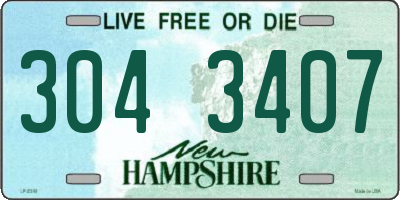 NH license plate 3043407