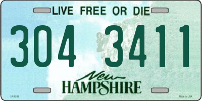 NH license plate 3043411