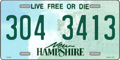NH license plate 3043413