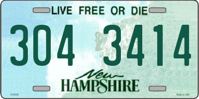 NH license plate 3043414