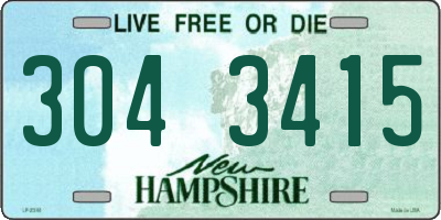 NH license plate 3043415