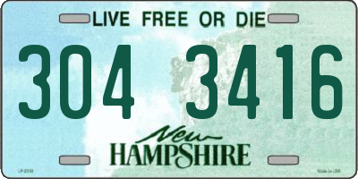 NH license plate 3043416
