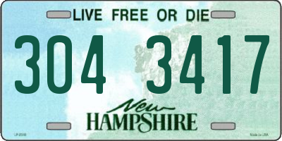 NH license plate 3043417