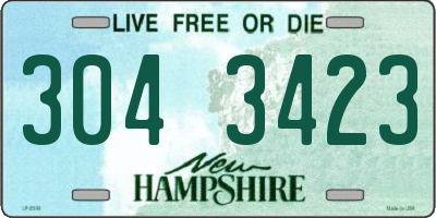 NH license plate 3043423