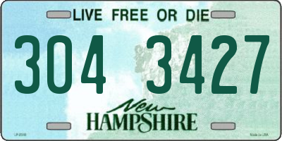 NH license plate 3043427