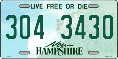 NH license plate 3043430