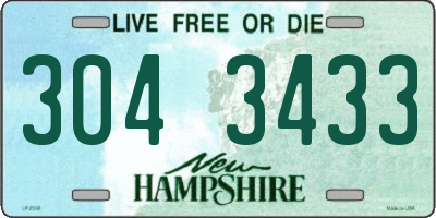 NH license plate 3043433