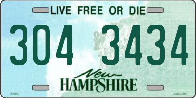 NH license plate 3043434