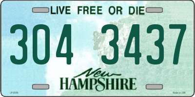 NH license plate 3043437