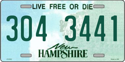 NH license plate 3043441