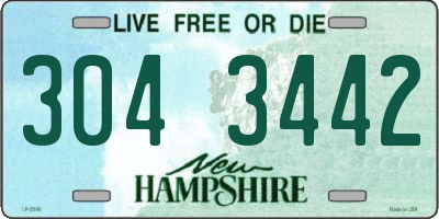 NH license plate 3043442