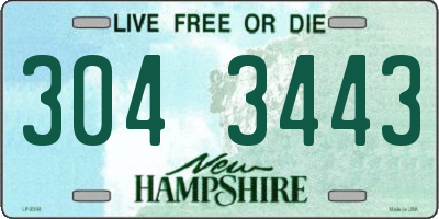 NH license plate 3043443