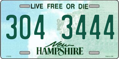 NH license plate 3043444