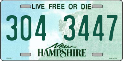 NH license plate 3043447