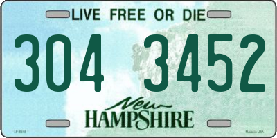 NH license plate 3043452