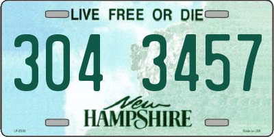 NH license plate 3043457
