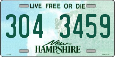 NH license plate 3043459