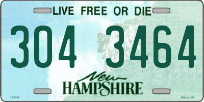 NH license plate 3043464