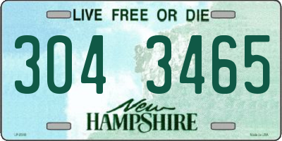 NH license plate 3043465